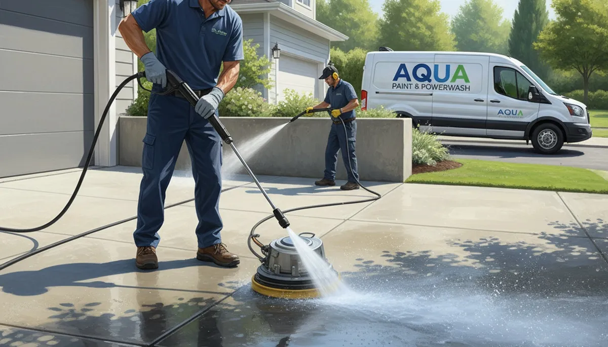 Concrete pressure cleaning in Tucson, AZ for driveways, patios, and walkways