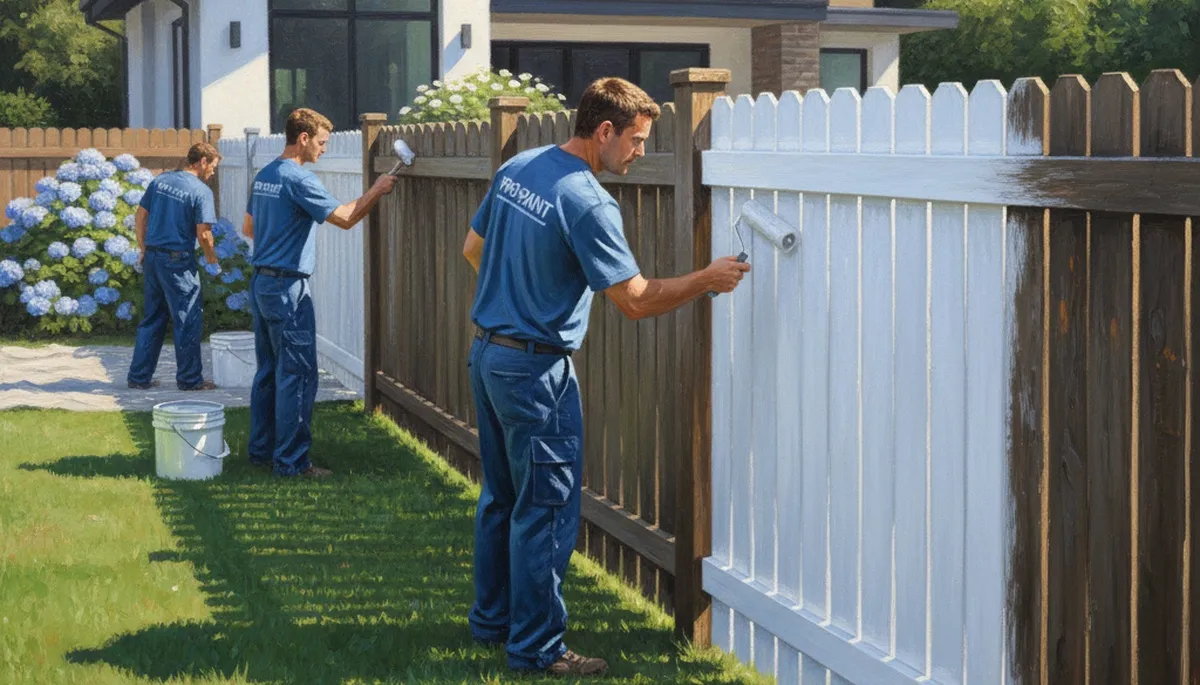 Fence painting in Tucson, AZ to protect wood from sun, dust, and monsoon weather