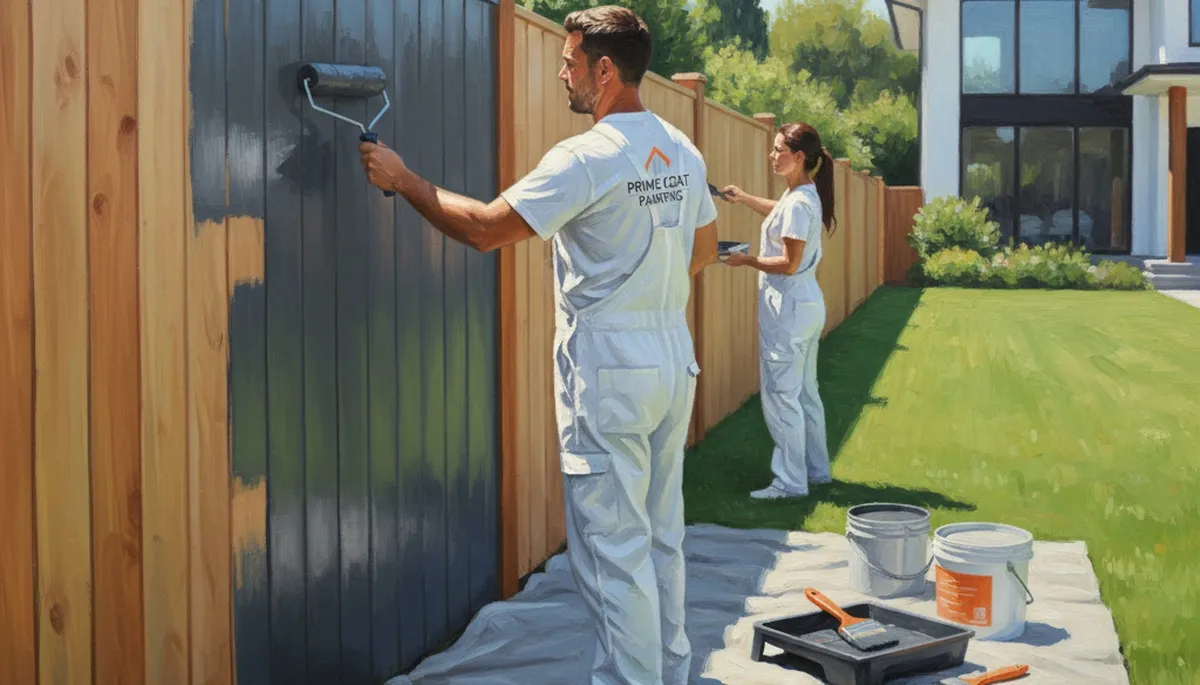 Fence painting in Tucson, AZ with durable coating to protect against sun, dust, and monsoon weather
