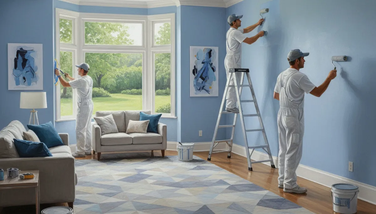 Interior house painting in Tucson, AZ by professional painters for desert homes