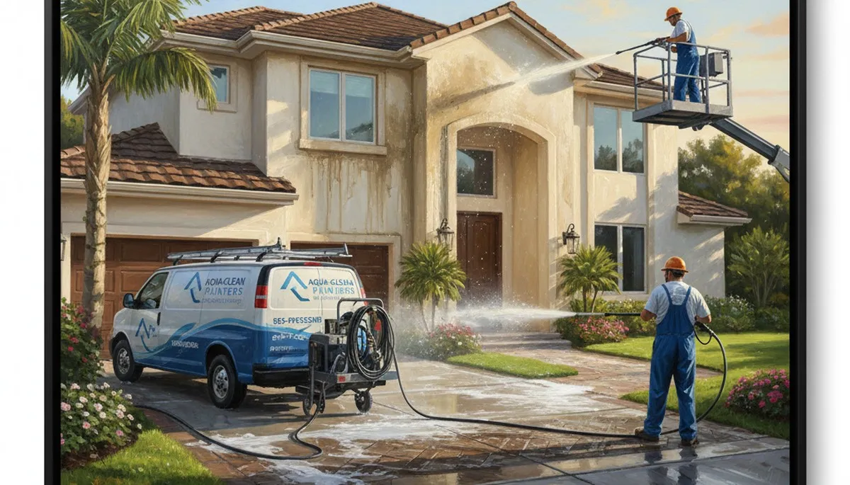 Pressure cleaning service in Tucson, AZ removing desert dust and monsoon buildup from exterior surfaces