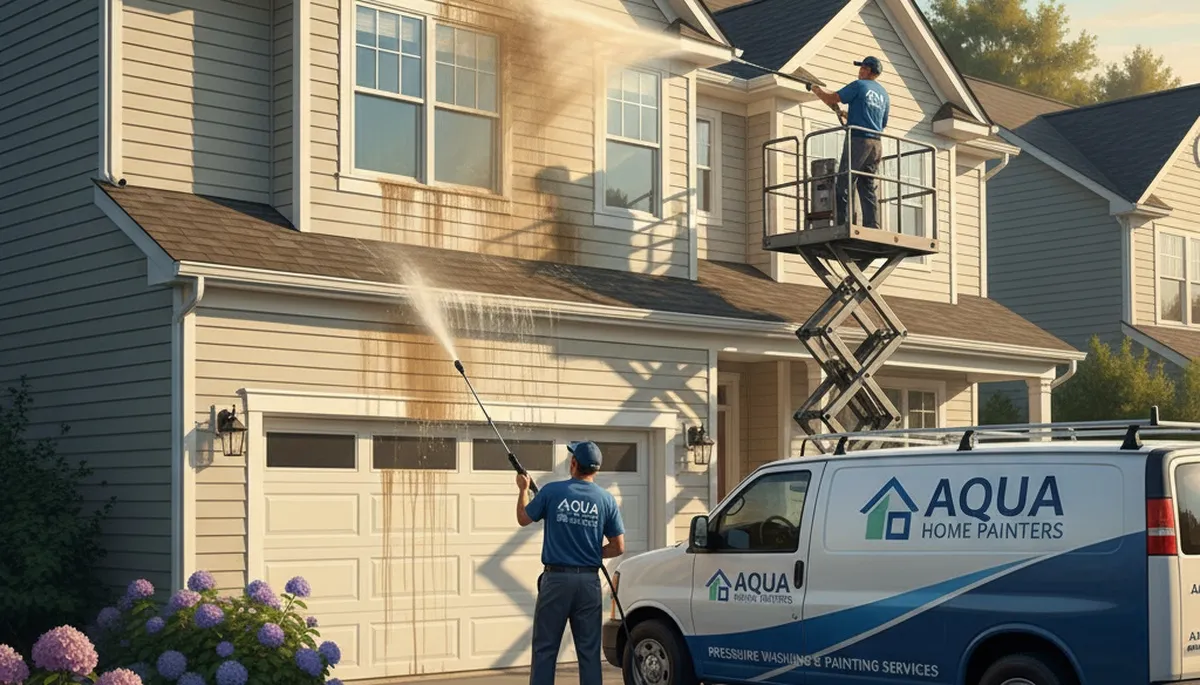 Vinyl siding pressure cleaning in Tucson, AZ for desert dust and grime removal